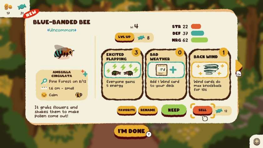 The record card for the blue-banded bee. Published on LadiesGamers