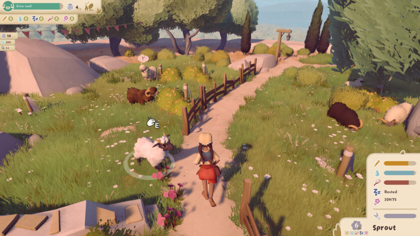 Screenshot for video game Little Sheep Valley, published on LadiesGamers
