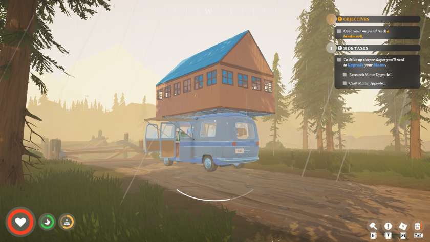 A house is built on top of a van in Outbound.