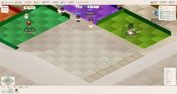 Spa World path placement