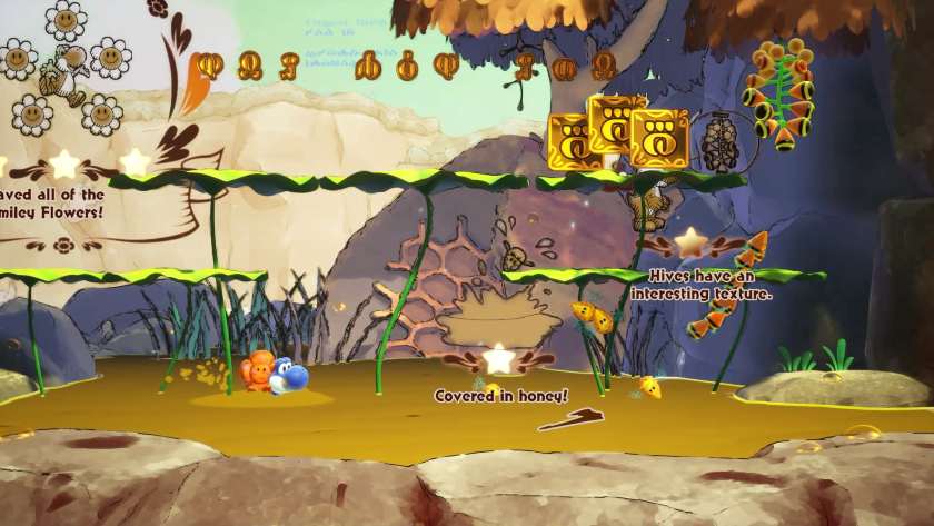 Yoshi in a pool of honey, carrying a flower. Published on LadiesGamers.