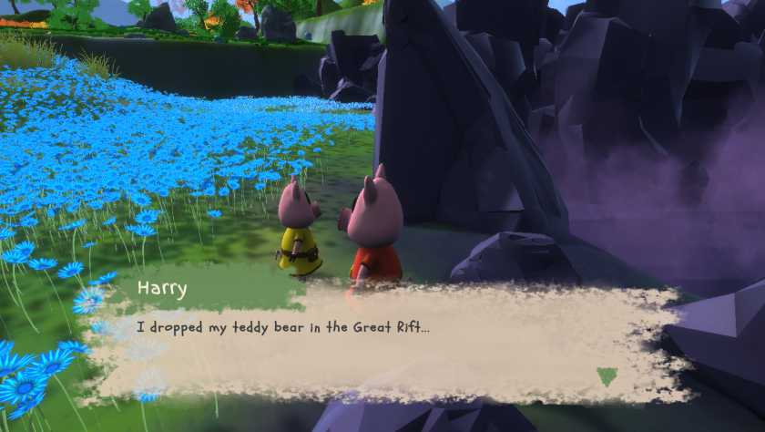 Two characters in Snouty And The Great Rift