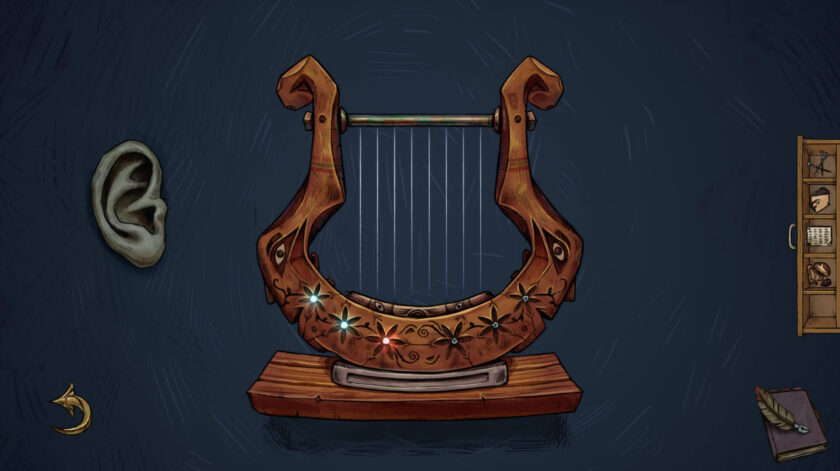 a musical instrument on a dark background