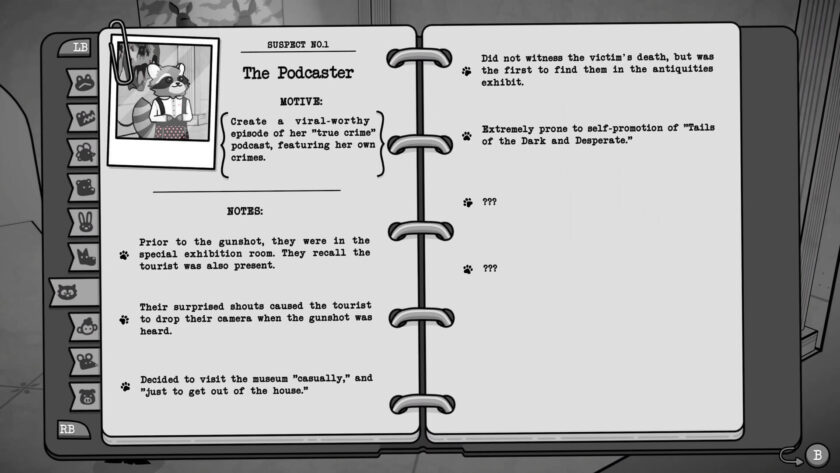 different information about one suspect- a podcaster