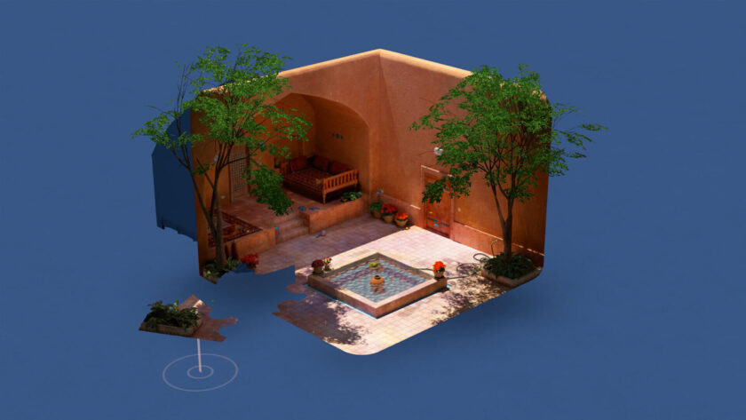 a courtyard 