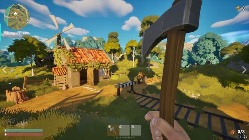 Scenery in A Game About Chopping Trees
