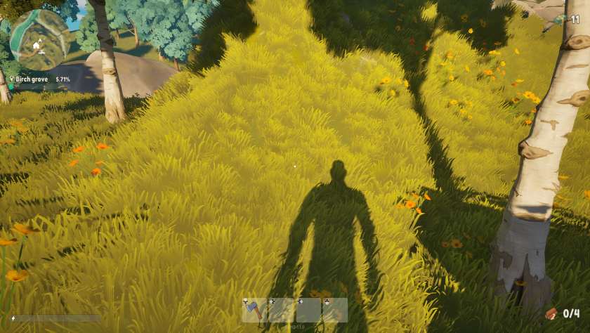 A shadow in A Game About Chopping Trees