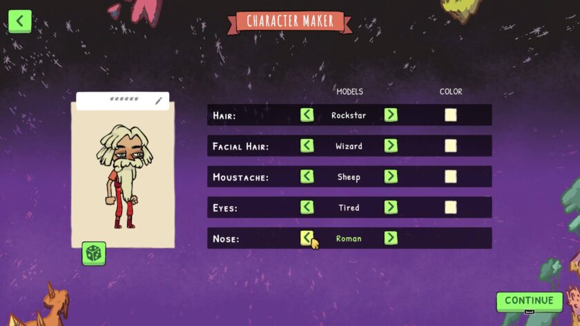 Good Heavens! character creator