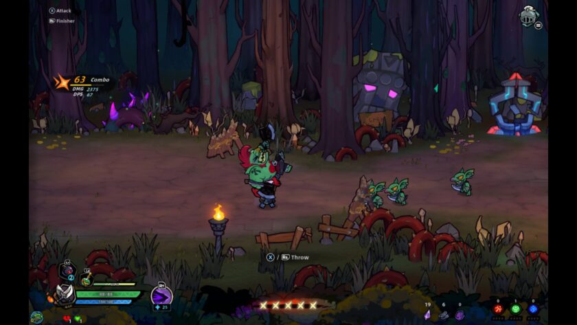 Lost Castle 2 throwing a enemy