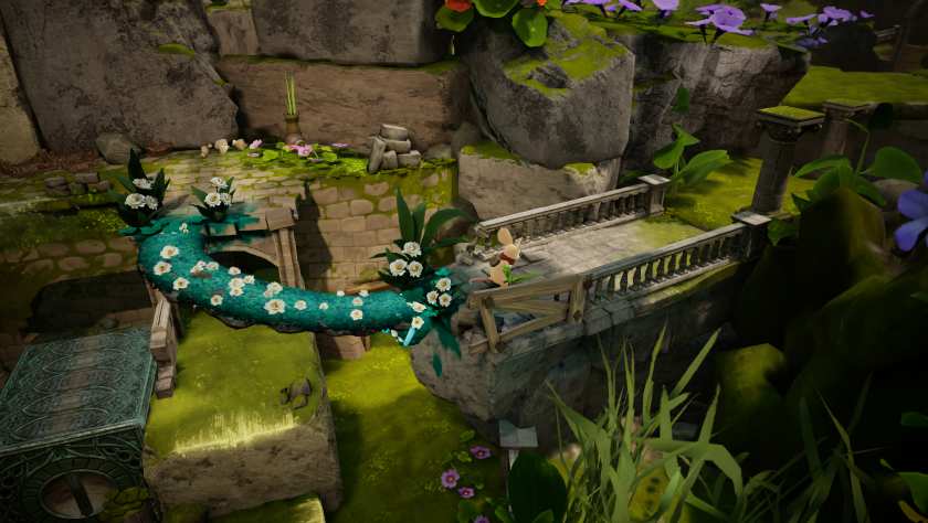 A bridge in Moss: The Forgotten Relic