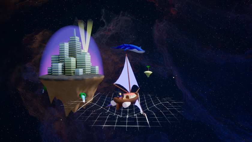 Outer space in Captain Corgi: Planetary Problem Solver
