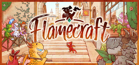 Promotional image for video game Flamecraft, published on LadiesGamers.com