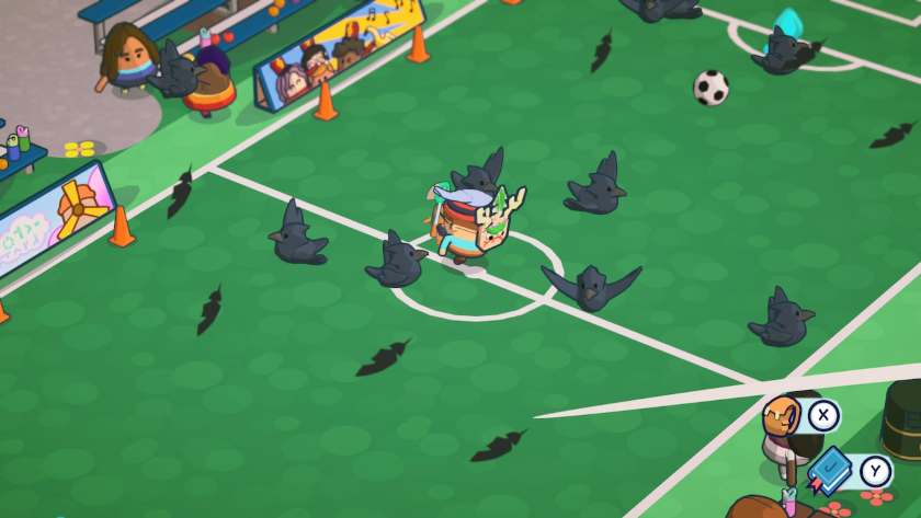 Tyke wearing a mask scaring away the crows. Published on LadiesGamers