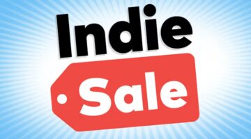 Promotional image for the Nintendo Indie Sale, showing a large red label with Sale in white text, and the word Indie in black lettering above. Published on LadiesGamers