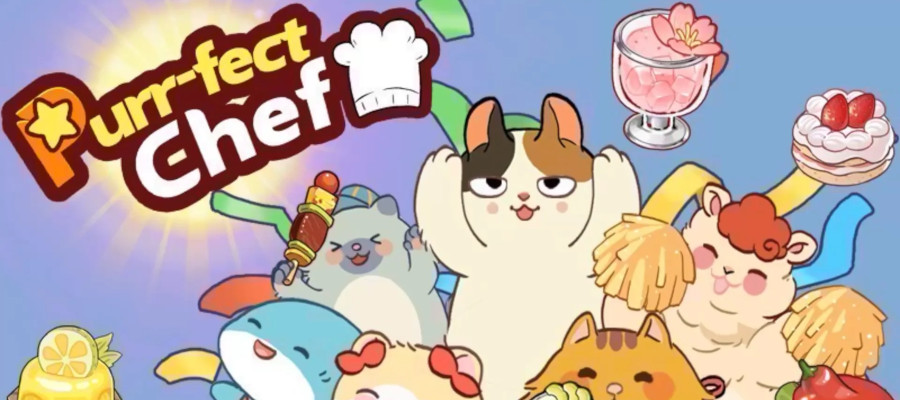 Purr-fect Chef: Kitchen Chaos key art and logo