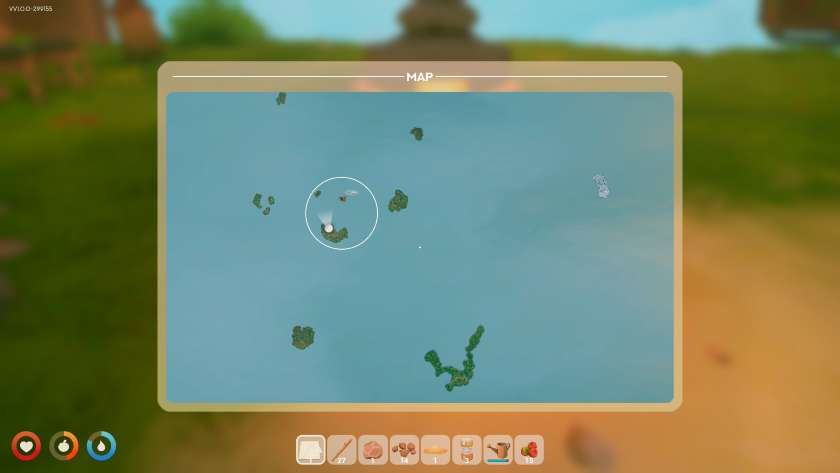 The map in Solarpunk showing several island scattered over the sky. Published on LadiesGamers