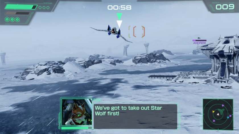 The squad at an icy, snow filled outpost, with Fox saying “We've got to take out Star Wolf first!”. Published on LadiesGamers