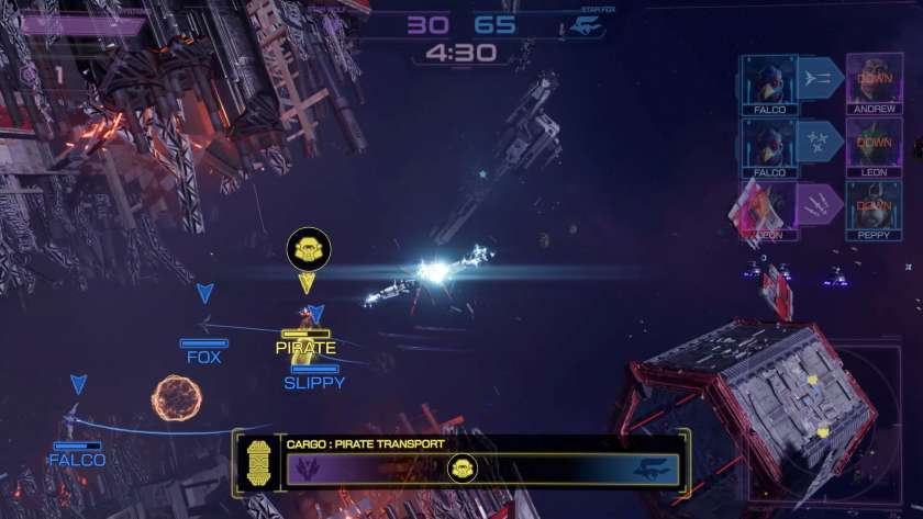 In battle mode, with team mates, enemies and pirate ships flying around. There is a score count and timer at the top of the screen. Published on LadiesGamers