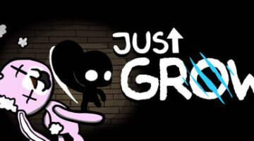Just Grow punching a cuddly bunny