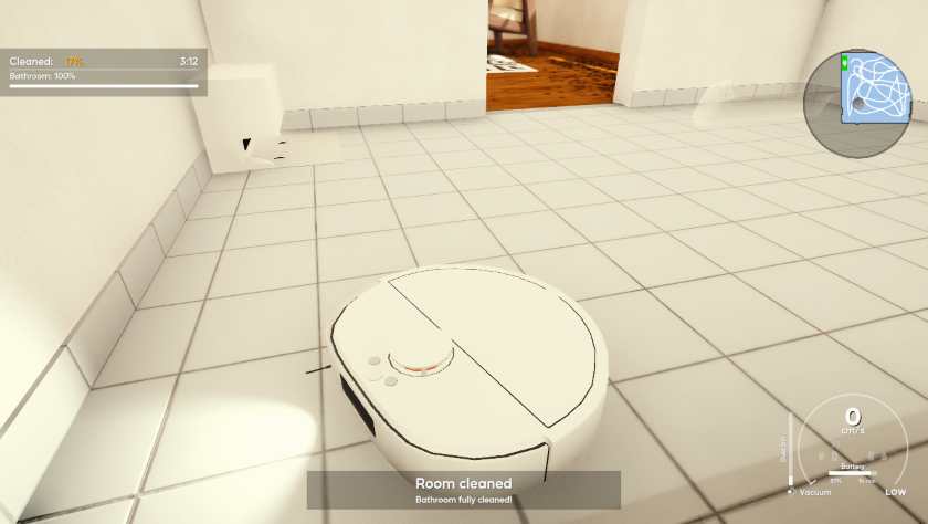 A vacuum in VacBot Simulator