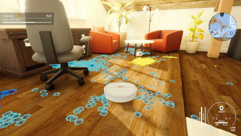 A room to be cleaned in VacBot Simulator