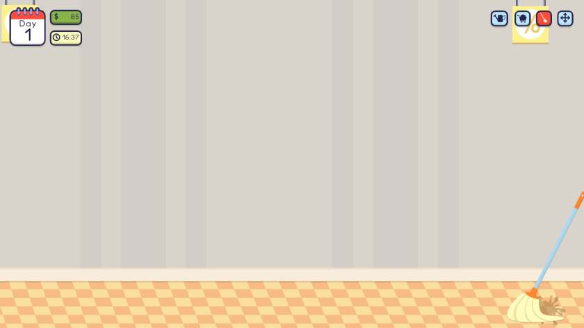 A spot can't be reached with a mop in Cart By Cart.
