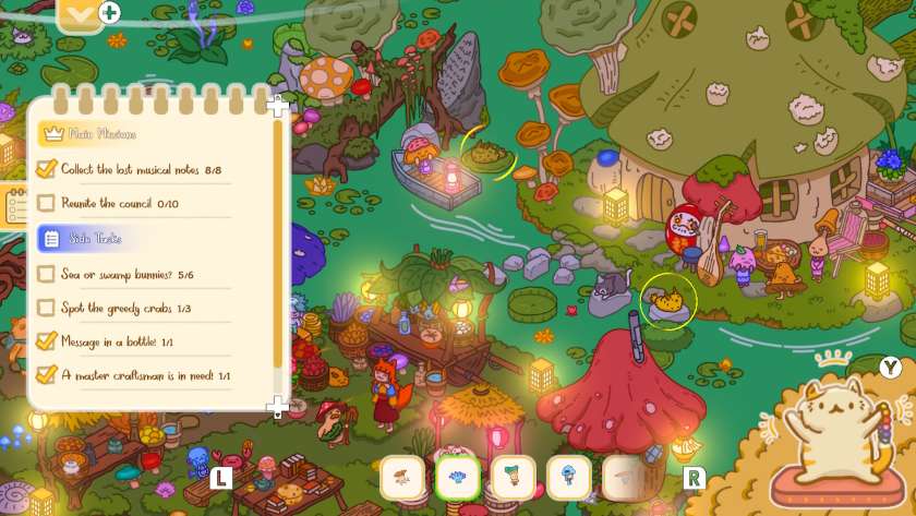 In a swampy area with two swamp bunnies highlighted with yellow circles. Published on LadiesGamers