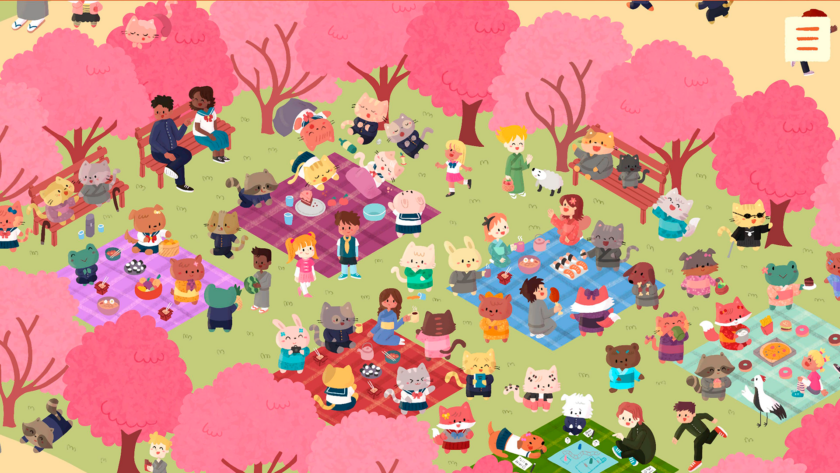 Meow Moments: Celebrating Frost & Flora The Cherry Blossom Park completed and in full color