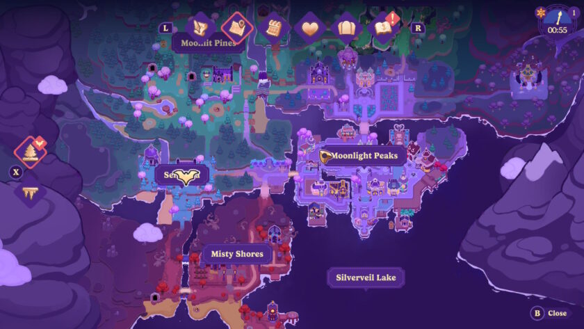 Screenshot for video game Moonlight Peaks published on LadiesGamers.com