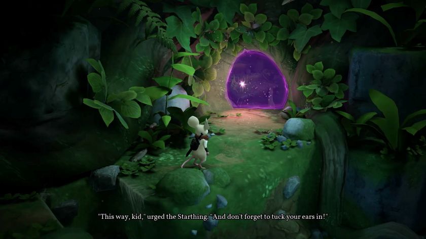 Quill standing before a pink portal, with the Starthing urging her to go in. Published on LadiesGamers