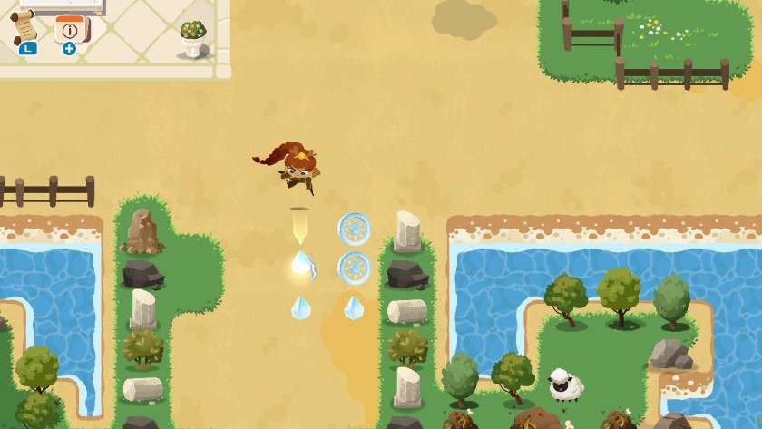 Artemis shooting a moon shard at two other shards with two moon shard wheels on the ground. Published on LadiesGamers