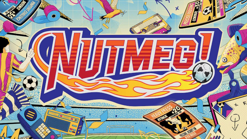 Nutmeg! key art and logo.