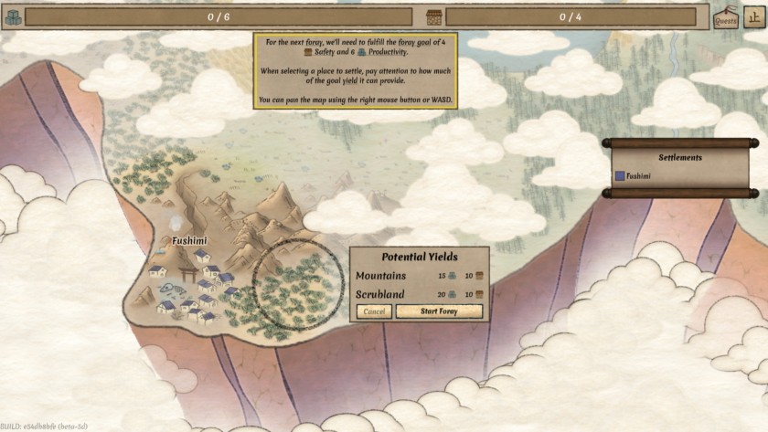 Worlds Upon The Wind world shard, looking for the perfect spot for a new foray with productivity and safety yield goals