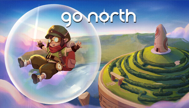 Go North floating in a bubble