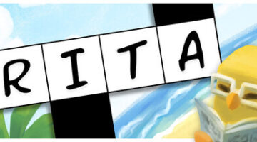 Rita title on a background of a sea with a chick