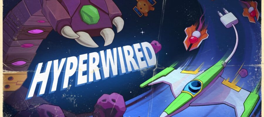 Hyperwired a space ship with a trailing plug