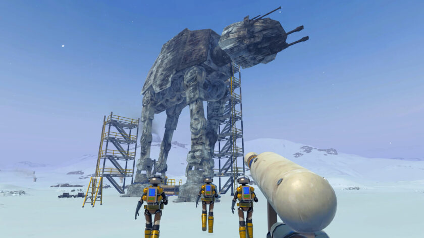 An AT- AT on Hoth