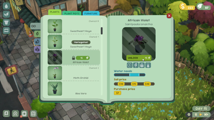 a list of plants with descriptions