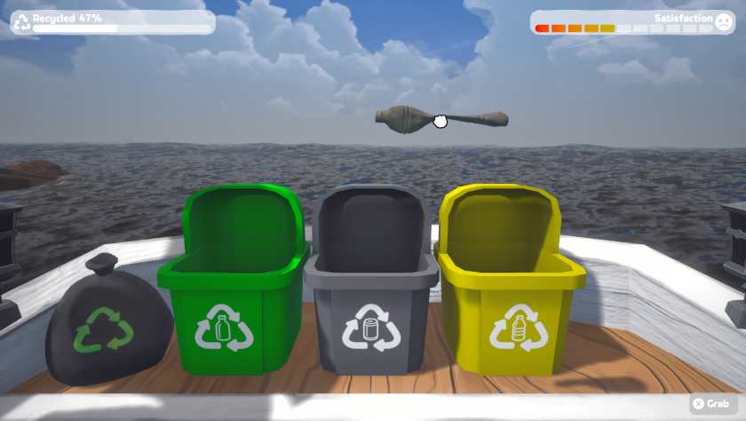 Recycling buckets in Island Restoration