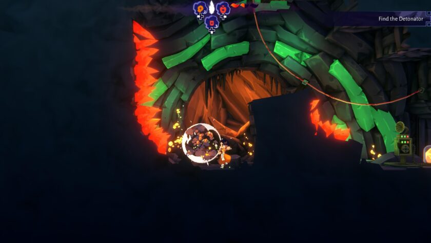 Akatori exploring the dungeon