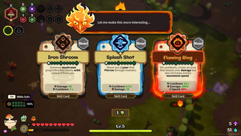 Funguys Swarm pick a upgrade