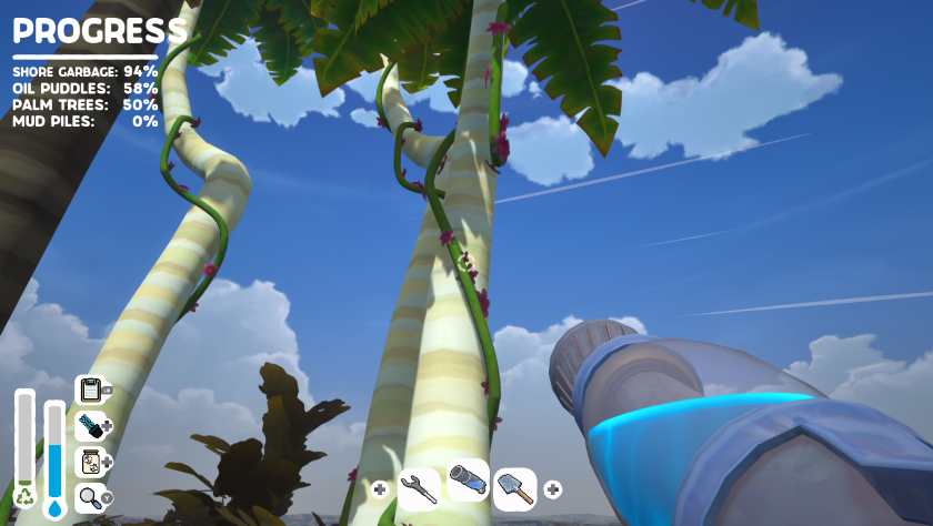 A palm tree in Island Restoration