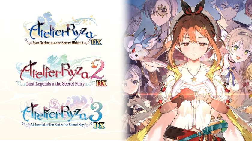 Promotional image for the Atelier Secret Trilogy, showing the three games. Published on LadiesGamers