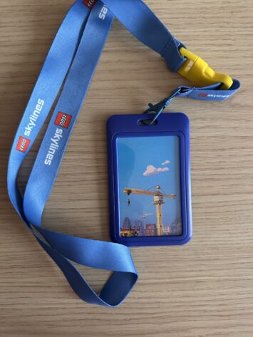 Photo made from the commemorative lanyard of Lego Skylines
