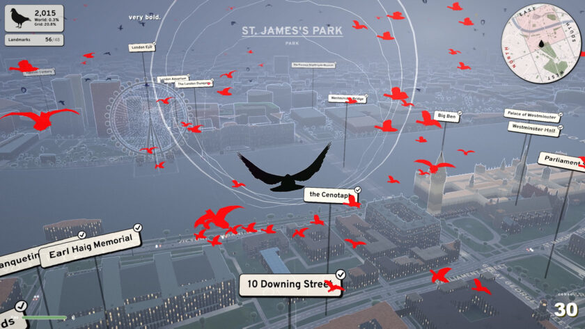 Pigeon: A Love Story showing how your pigeon coos to other 30 pigeons in order to find your soulmate.