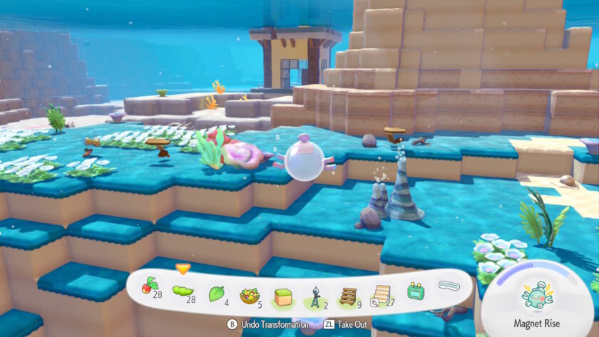 Screenshot of Pokémon Pokopia, The Bubbly Basin, published on LadiesGamers