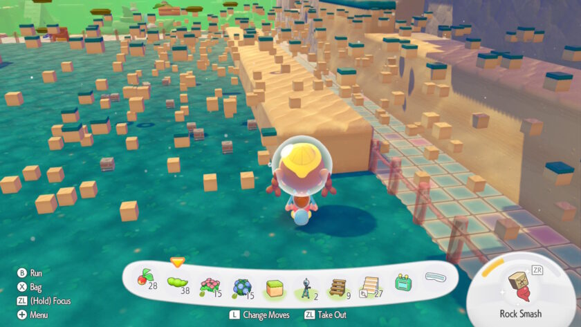 Screenshot of Pokémon Pokopia, The Bubbly Basin, published on LadiesGamers