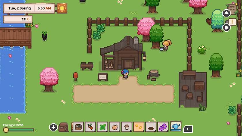Theo the carpenter chopping down a tree near his house. Published on LadiesGamers