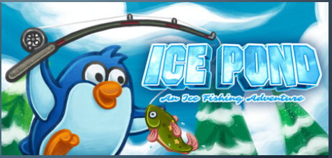 A penguin fishing in Ice Pond