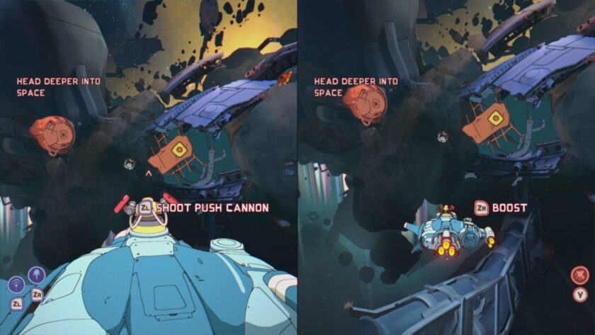 Orbitals flying space ship